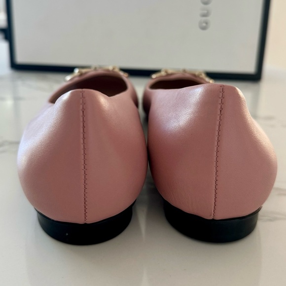 Gucci Leather Ballet Flats with Metal Forsebit - Picture 5 of 6
